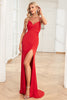 Load image into Gallery viewer, Mermaid Red Long Formal Dress with Slit