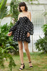 Load image into Gallery viewer, Black Off the Shoulder Stars Short Formal Dress with Detachable Sleeves