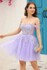 Load image into Gallery viewer, Lilac Corset Straps A-Line Short Formal Dress