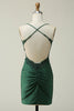 Load image into Gallery viewer, Halter Dark Green Short Formal Dress with Beading