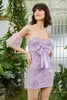 Load image into Gallery viewer, Sweetheart Purple Short Formal Dress with Appliques