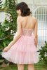 Load image into Gallery viewer, A-Line Sweetheart Pink Short Formal Dress