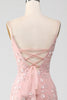 Load image into Gallery viewer, Mermiad Blush Spaghetti Straps Formal Dress with Appliques