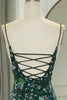 Load image into Gallery viewer, Sparkly Dark Green Mermaid Long Appliqued Formal Dress With Slit