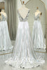 Load image into Gallery viewer, Glitter Silver Backless Long Mirror Formal Dress