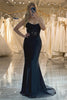 Load image into Gallery viewer, Black Mermaid Spaghetti Straps Long Corset Formal Dress