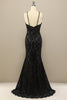 Load image into Gallery viewer, Mermaid Navy Lace Long Formal Dress with Slit