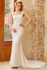 Load image into Gallery viewer, White Wedding Dress With Sweep Train