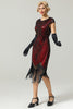 Load image into Gallery viewer, Black Gatsby Glitter Fringe 1920s Flapper Dress