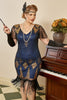 Load image into Gallery viewer, Blue Fringes Sequin Plus Size 1920s Dress