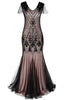 Load image into Gallery viewer, Black and Gold Long Sequin 1920s Dress