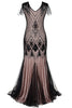 Load image into Gallery viewer, Black and Gold Long Sequin 1920s Dress