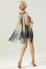 Load image into Gallery viewer, Round Neck Black Fringed 1920&#39;s Dress