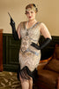 Load image into Gallery viewer, Sequin Royal Blue Plus Size 1920s Flapper Dress