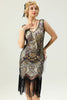 Load image into Gallery viewer, Golden Fringe 1920s Dress