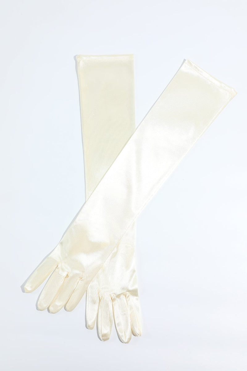 Load image into Gallery viewer, White 1920s Party Gloves