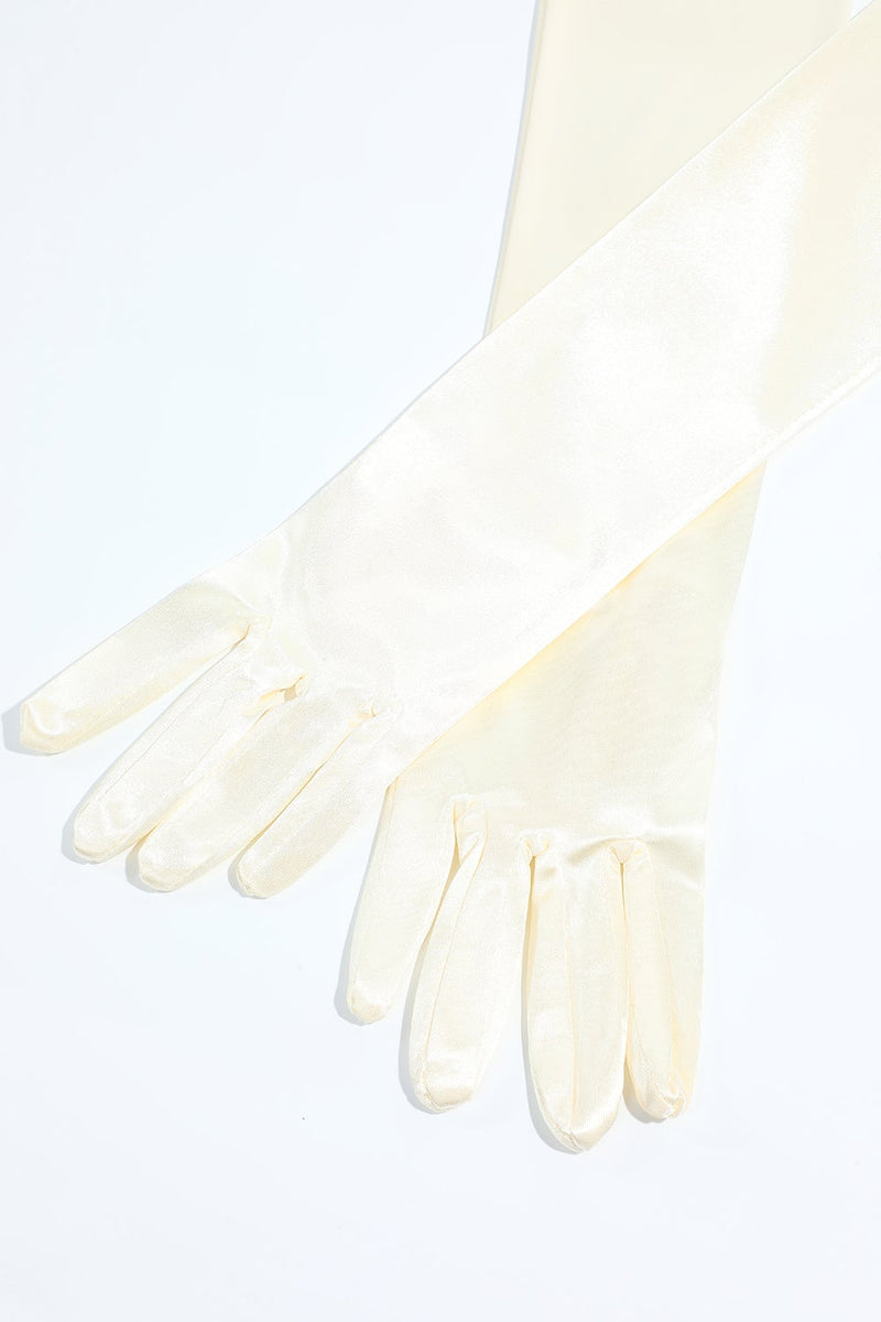 Load image into Gallery viewer, White 1920s Party Gloves