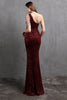 Load image into Gallery viewer, Gold Mermaid One Shoulder Sequin Formal Dresses