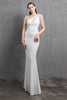 Load image into Gallery viewer, Gold Mermaid One Shoulder Sequin Formal Dresses