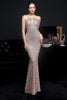 Load image into Gallery viewer, Silver Halter Sequins Party Dress