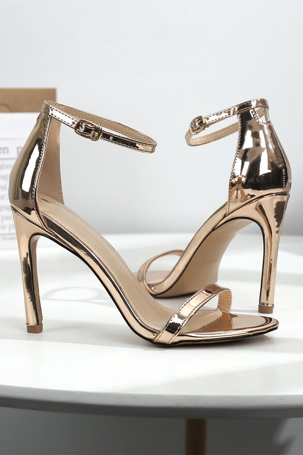 One Word Buckle High Heels