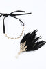 Load image into Gallery viewer, Black 1920s Feather Headband