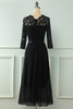 Load image into Gallery viewer, Green Lace Mothet Of The Bride Dress with Long Sleeves