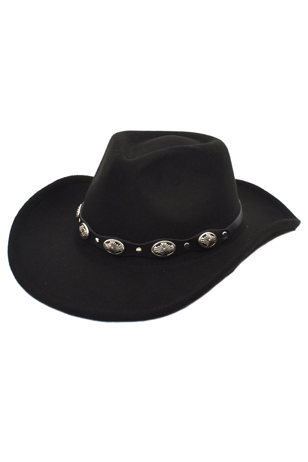 Black 1920s Bowler Hat with Rivet