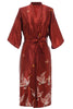 Load image into Gallery viewer, Burgundy Crane Printed Bridal Robe