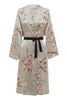 Load image into Gallery viewer, Light Grey Floral Satin Bridal Robe