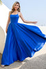 Load image into Gallery viewer, Royal Blue Backless Satin Formal Dress