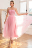 Load image into Gallery viewer, Gorgeous A Line Strapless Pink Formal Dress with Appliques