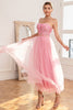 Load image into Gallery viewer, Gorgeous A Line Strapless Pink Formal Dress with Appliques