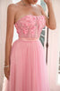 Load image into Gallery viewer, Gorgeous A Line Strapless Pink Formal Dress with Appliques