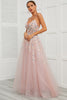 Load image into Gallery viewer, Spaghetti Straps Pink Tulle Formal Dress