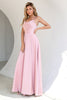 Load image into Gallery viewer, Blush Spaghetti Straps Long Formal Dress with Slit