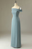 Load image into Gallery viewer, Blue Sheath Simple Formal Dress