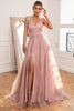 Load image into Gallery viewer, Glitter Blush Long Formal Dress with Slit