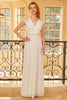 Load image into Gallery viewer, White Lace Mother Of The Bride Dress