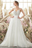 Load image into Gallery viewer, V neck Blackless Wedding Dress