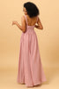 Load image into Gallery viewer, Beautiful A Line Blush Long Bridesmaid Dress with Split Front