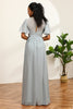 Load image into Gallery viewer, Grey V-Neck Chiffon A-Line Bridesmaid Dress