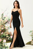 Load image into Gallery viewer, Black Halter Sheath Open Back Long Bridesmaid Dress