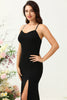 Load image into Gallery viewer, Black Halter Sheath Open Back Long Bridesmaid Dress