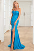 Load image into Gallery viewer, Sweetheart Blue Long Formal Dress with Slit