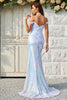 Load image into Gallery viewer, Off The Shoulder Sparkly White Long Fromal Dress with Slit