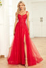 Load image into Gallery viewer, Tulle Red Ball Gown Dress with Appliques