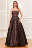 Load image into Gallery viewer, Black Strapless A Line Long Formal Dress with Beading