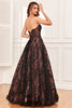 Load image into Gallery viewer, Black Strapless A Line Long Formal Dress with Beading