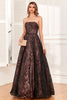 Load image into Gallery viewer, Black Strapless A Line Long Formal Dress with Beading